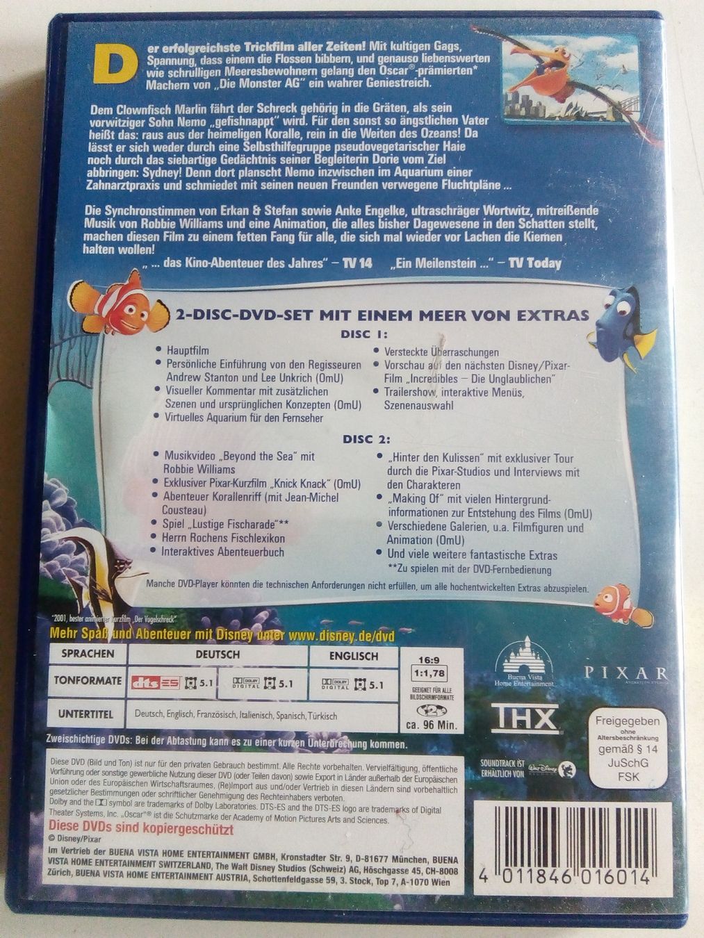 Alle DVDs: Findet Nemo  &  Findet Dorie  (De & Eng)   2-DVD's – Gebraucht aus St. Gallen von elkapone 4