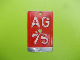 Velonummer / Fahrradnummer AG 75
