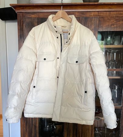 Woolrich weisse Daunenjacke Men XL