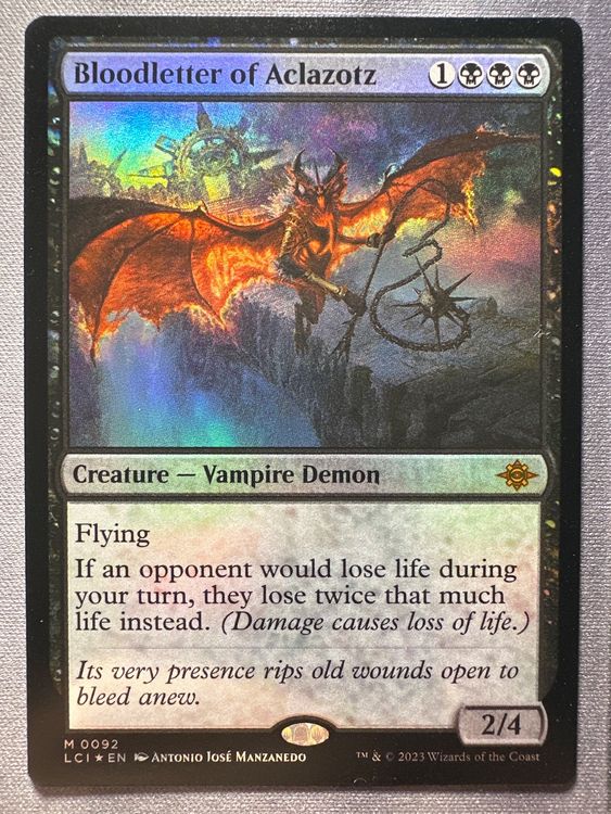 MTG Playtest Card DIY Proxy DIY Bloodletter Of Aclazotz MTG Playtest Card - Magic:  The Gathering (Ungraded, English) Mtg Commander Deck Precon