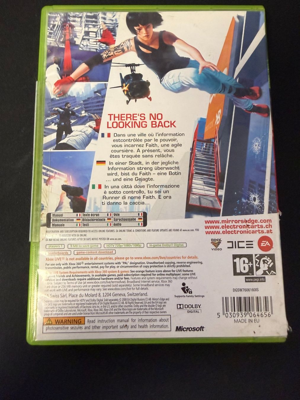 Giochi: Mirror's Edge - Xbox 360 – Usato da Pont-de-la-Morge venduto da Darfal 2