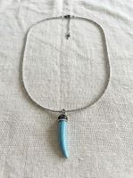 Trendy Turquoise Tusk Necklace - Summer Fashion Statement