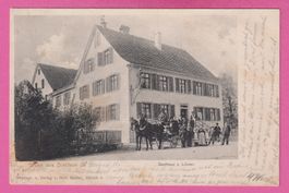 Gruss aus Dietikon 1911 Gasthaus Löwen sehr belebt