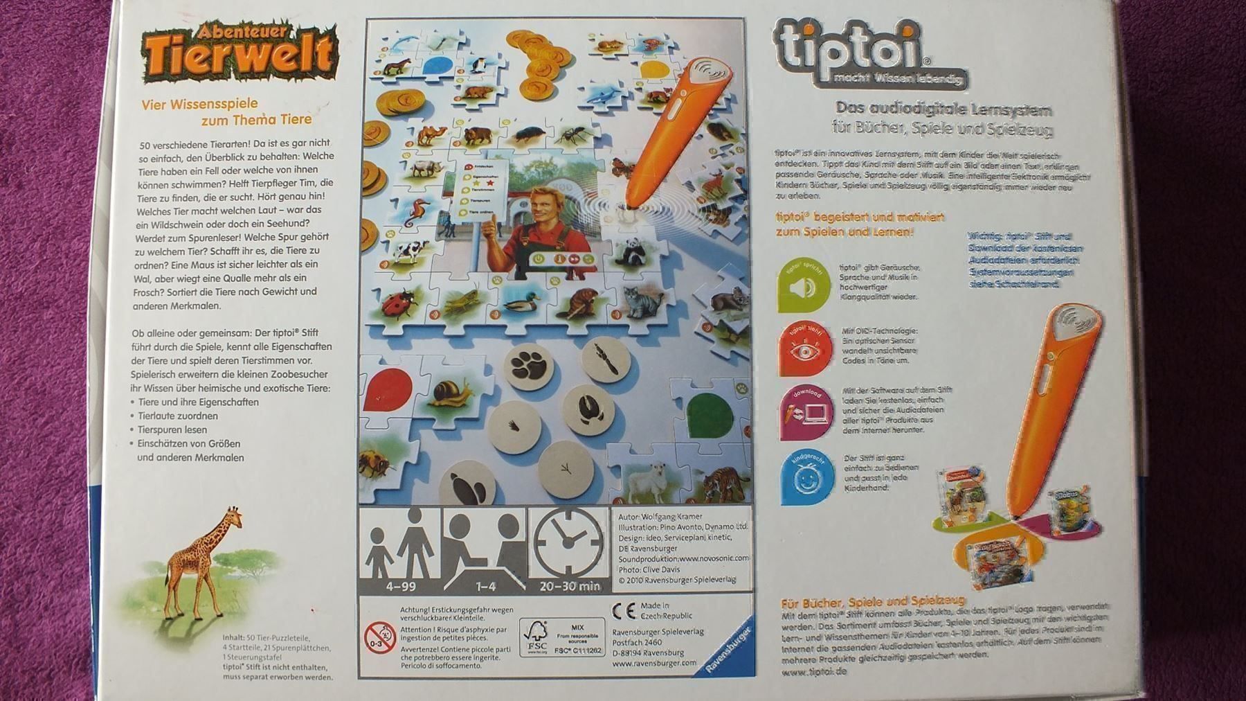 Ravensburger Spiele: tiptoi Spiel - Abenteuer Tierwelt – Gebraucht aus Müllheim Dorf von Seeeule01 6