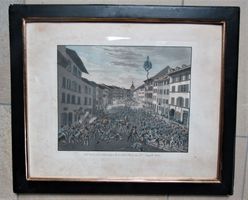Liestal Innenansicht Aquatinta 1831