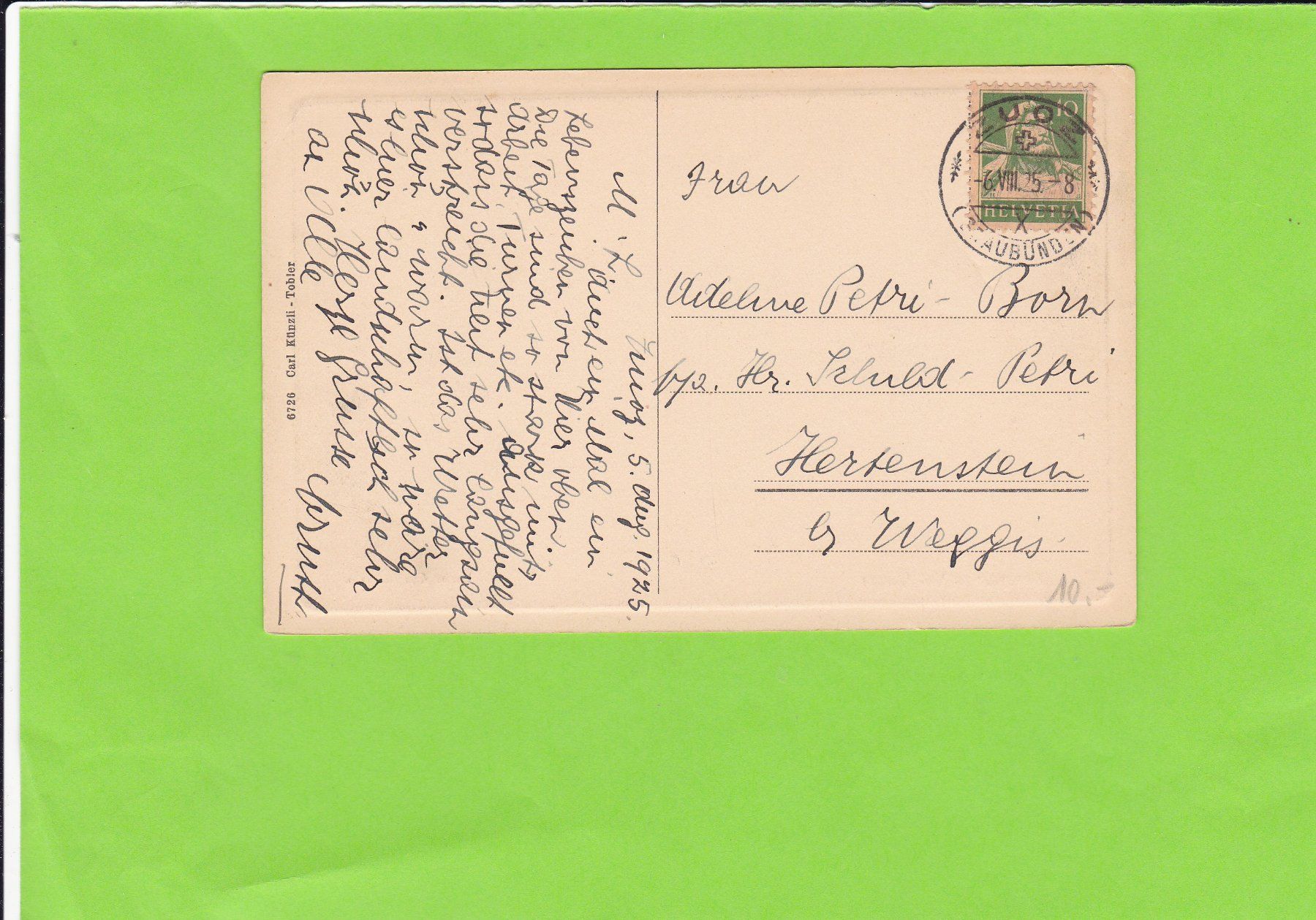 Cartoline postali: Reservation Val Cluoza --- Unter Crapa Mala – Usato da St. Peterzell venduto da neckertal 1