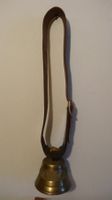 Cloche de vache bronze avec collier en cuir 1,2m DIam.13cm