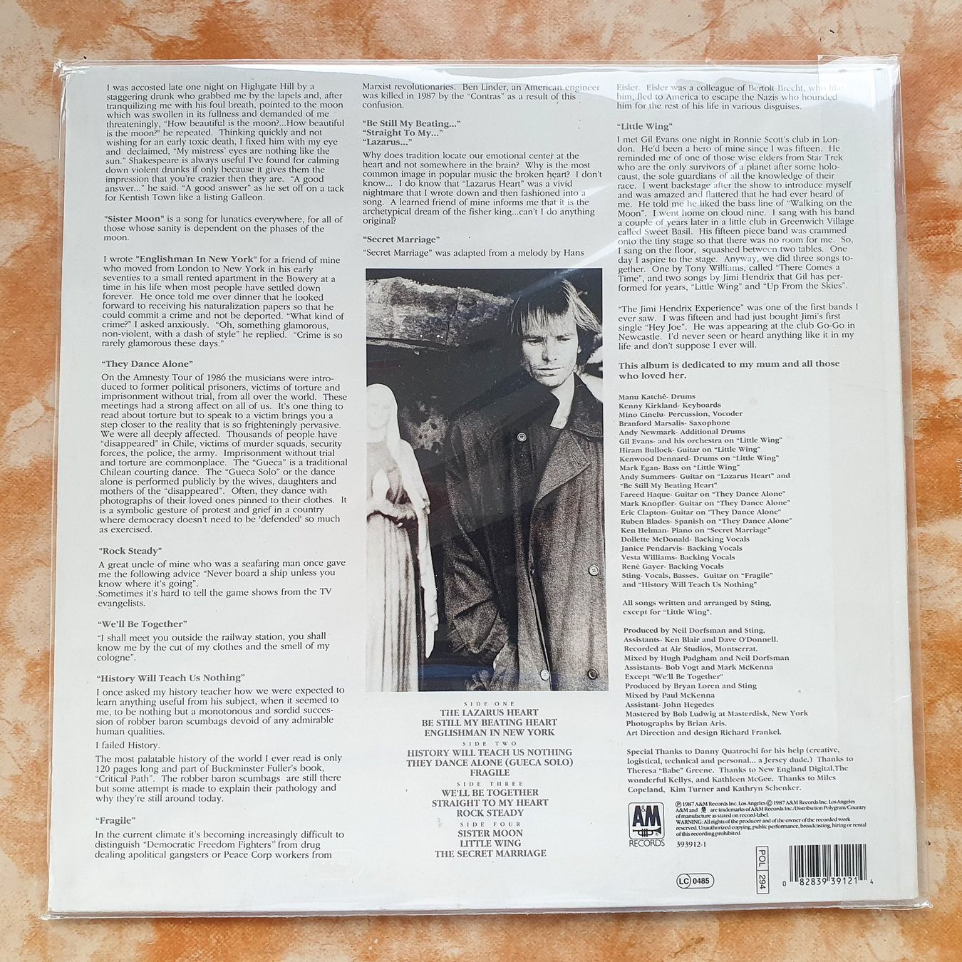 Schallplatten: Sting –  Nothing Like The Sun  1987 – Gebraucht aus Au von  3