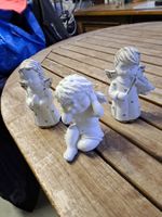 3 Engel Figuren Set weiss Dekoration neuwertig