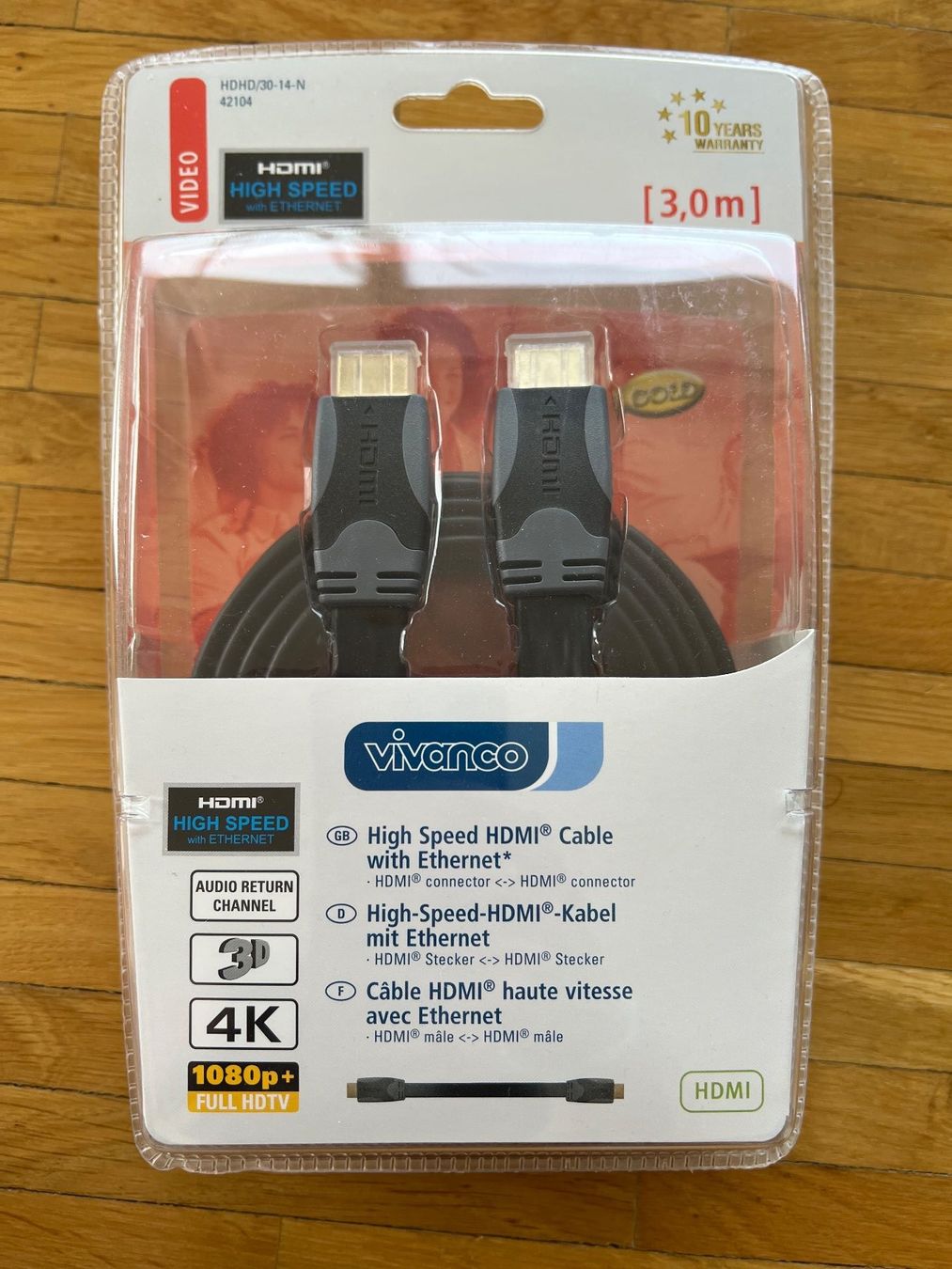 Cavi: HDMI Kabel mit Ethernet 3m – Nuovo e nell'imballaggio originale da Wangen SZ venduto da harrell
