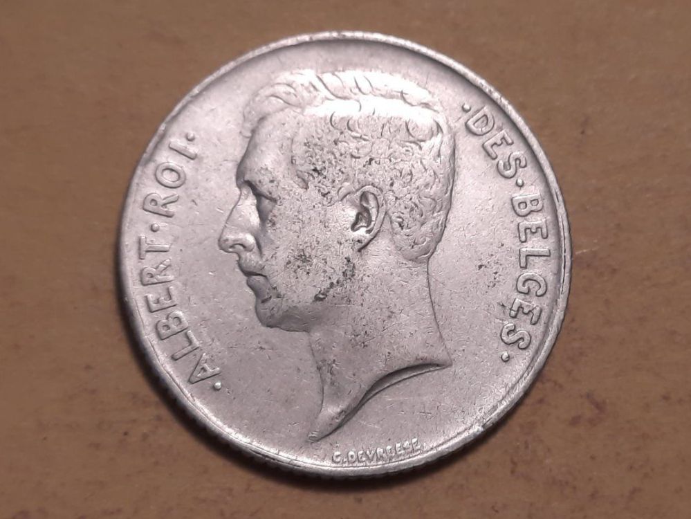 Alle Münzen: Belgien 1 Franc "Albert I" 1911 Silber – Gebraucht aus Buchs SG von numispatica