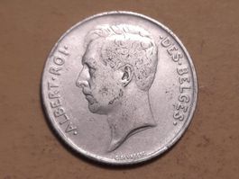 Belgien 1 Franc "Albert I" 1911 Silber