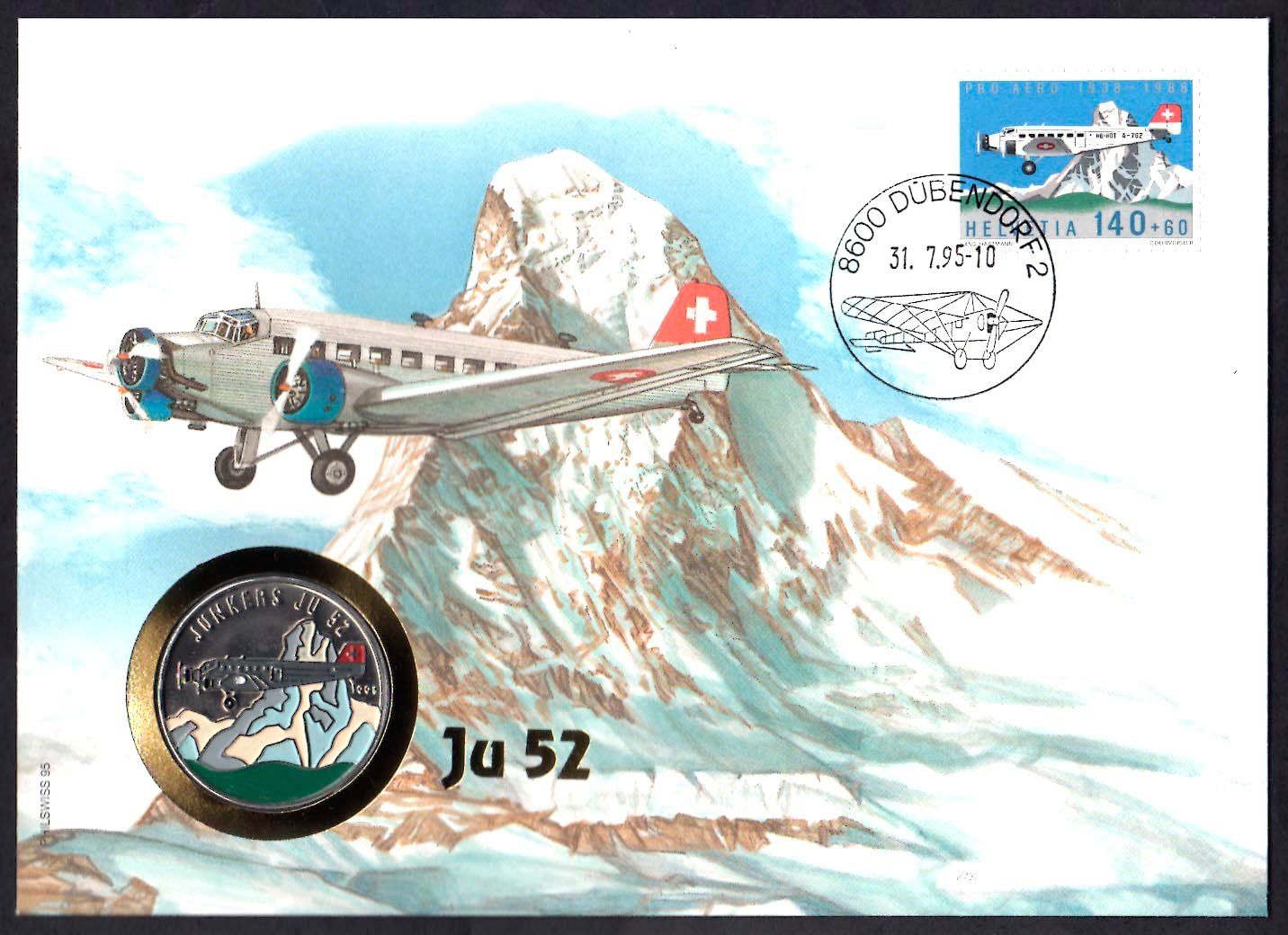 Alle Münzen: Numisbrief, Junkers JU 52, Tante JU – Neu (gemäss Beschreibung) aus Walzenhausen von dream-day