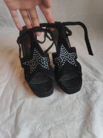 PAOLO BIONDINI Stilettos Gr. 36 – Schwarz mit Strass-Sternen