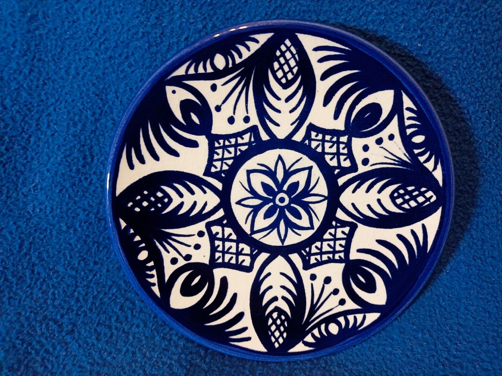 Tutte le decorazioni: 7 Blaue Keramikteller, Wandteller, Spanien, Handbemalt – Usato da Basel venduto da Mippo131 4