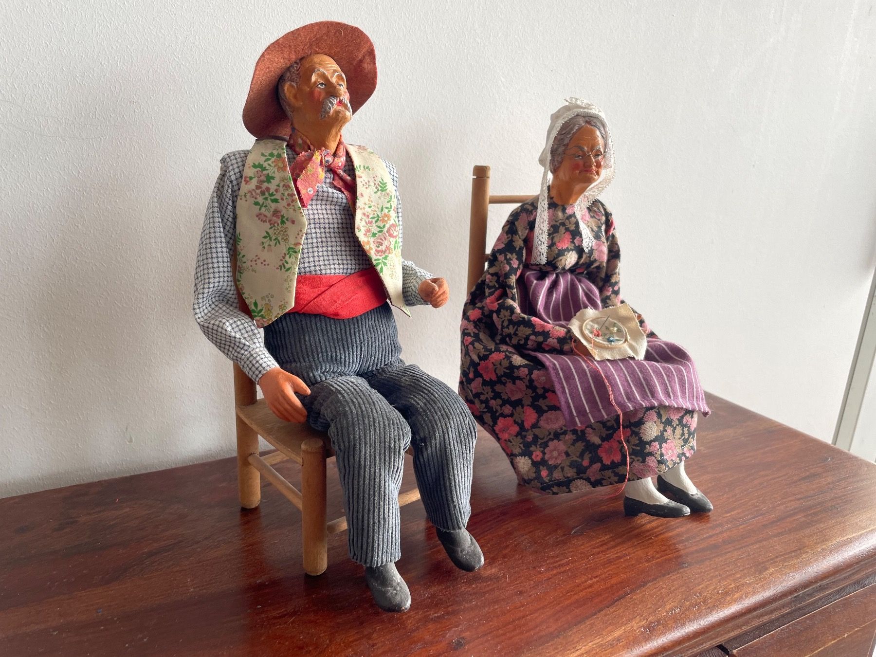 Statuette: Statuettes Couple Âgé Atelier de Santons Provence – Usato da Vallamand venduto da Bricbracbroc82 2