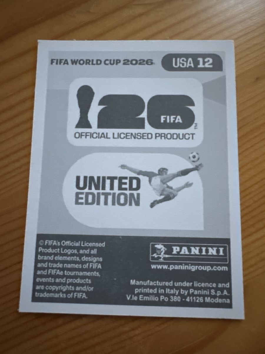 Panini Carte collezionabili: Panini FWC 2026 USA12 – Usato da Vesenaz venduto da miguelfdfrade 1