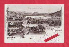 Gruss aus Seengen (AG) (bräunliche) 3-Bild Litho