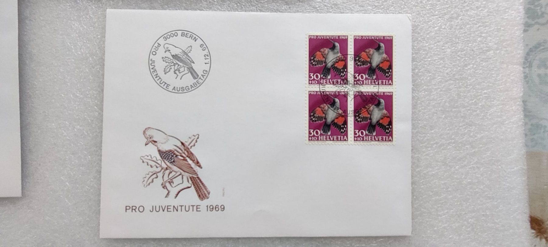 Alle Briefmarken: 5x4 Stück Schweizer Briefmarken Pro Juventute 1969 – Gebraucht aus Zürich von sendbad 2