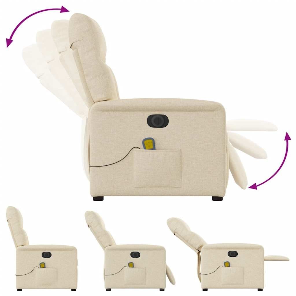 Dispositivi per massaggi: Massagesessel Elektrisch Creme oder Schwarz Stoff – Nuovo e nell'imballaggio originale da Zug venduto da Cheap-Shop 2
