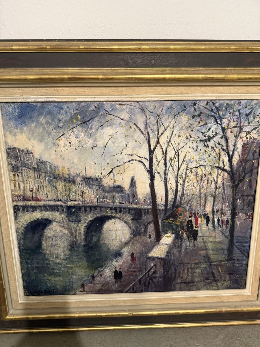 Dipinti: Ölgemälde "Parisische Brückenszene", handsigniert, winterlic – Usato da Bern venduto da DMIKI88 2