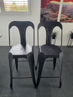 Lot de 6 chaises de bar noires, parfait.