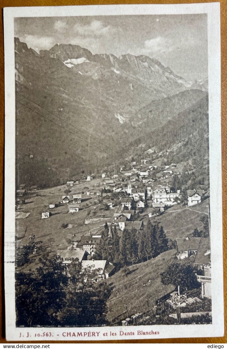 Cartoline postali: CHAMPERY - 1927 – Usato da Lutry venduto da Ediego