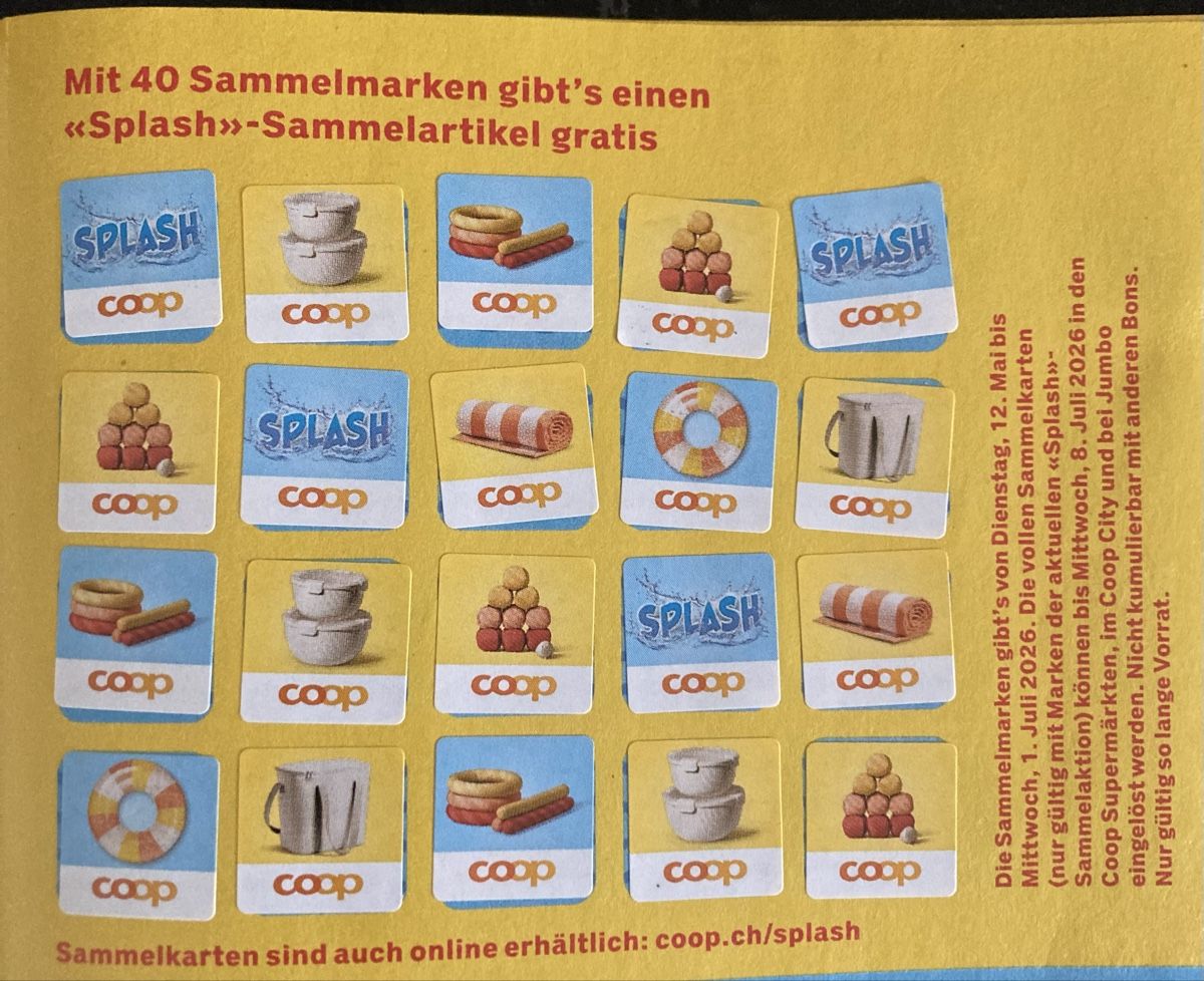 Coop Raccolte di bollini & punti: Splash Sammelkarten Coop X 1 – Nuovo (secondo la descrizione) da Zürich venduto da mar_yb5j 2