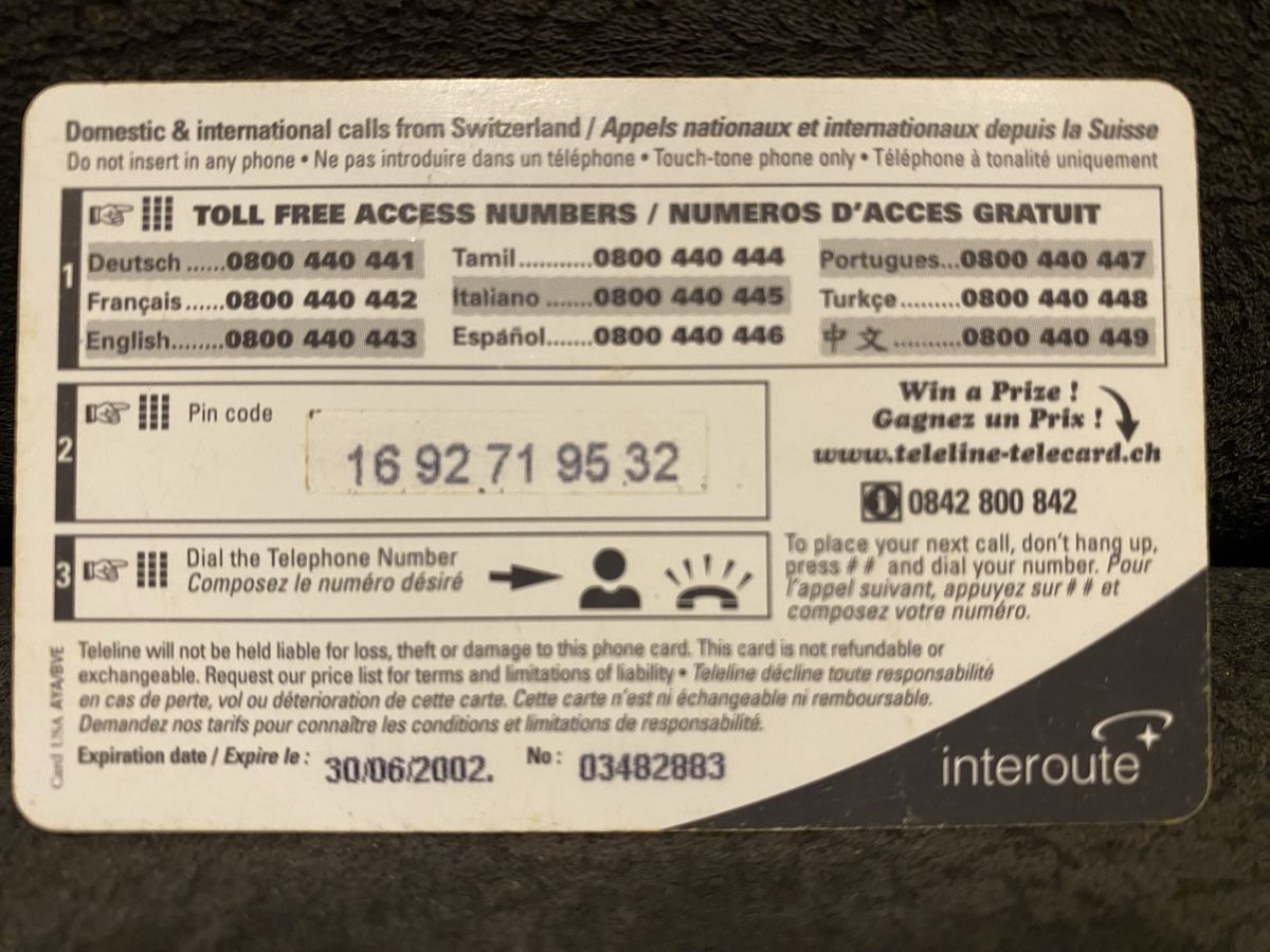 Schede telefoniche: Carte dos 1 – Usato da Lausanne venduto da babacard10 1