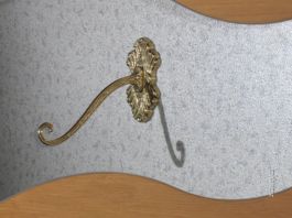 Kleiderhaken Wand Haken Messing seltenes Massiv  Garderobe