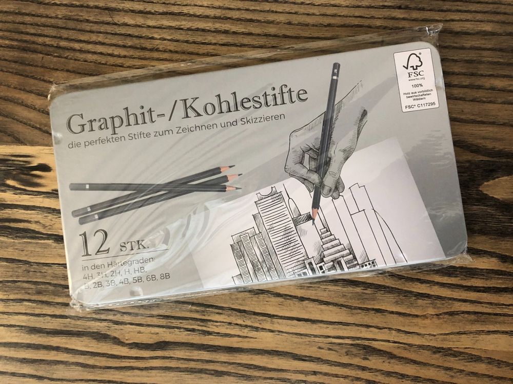 KALOUR 28-teiliges Profi-Zeichenset - Graphitstifte 14B-5H, Kohle & Zubehör Für Künstler