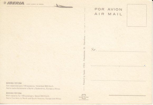 Cartes postales: Boeing 727, Iberia – D'occasion à Zuerich par OceanLinerPostcards 1