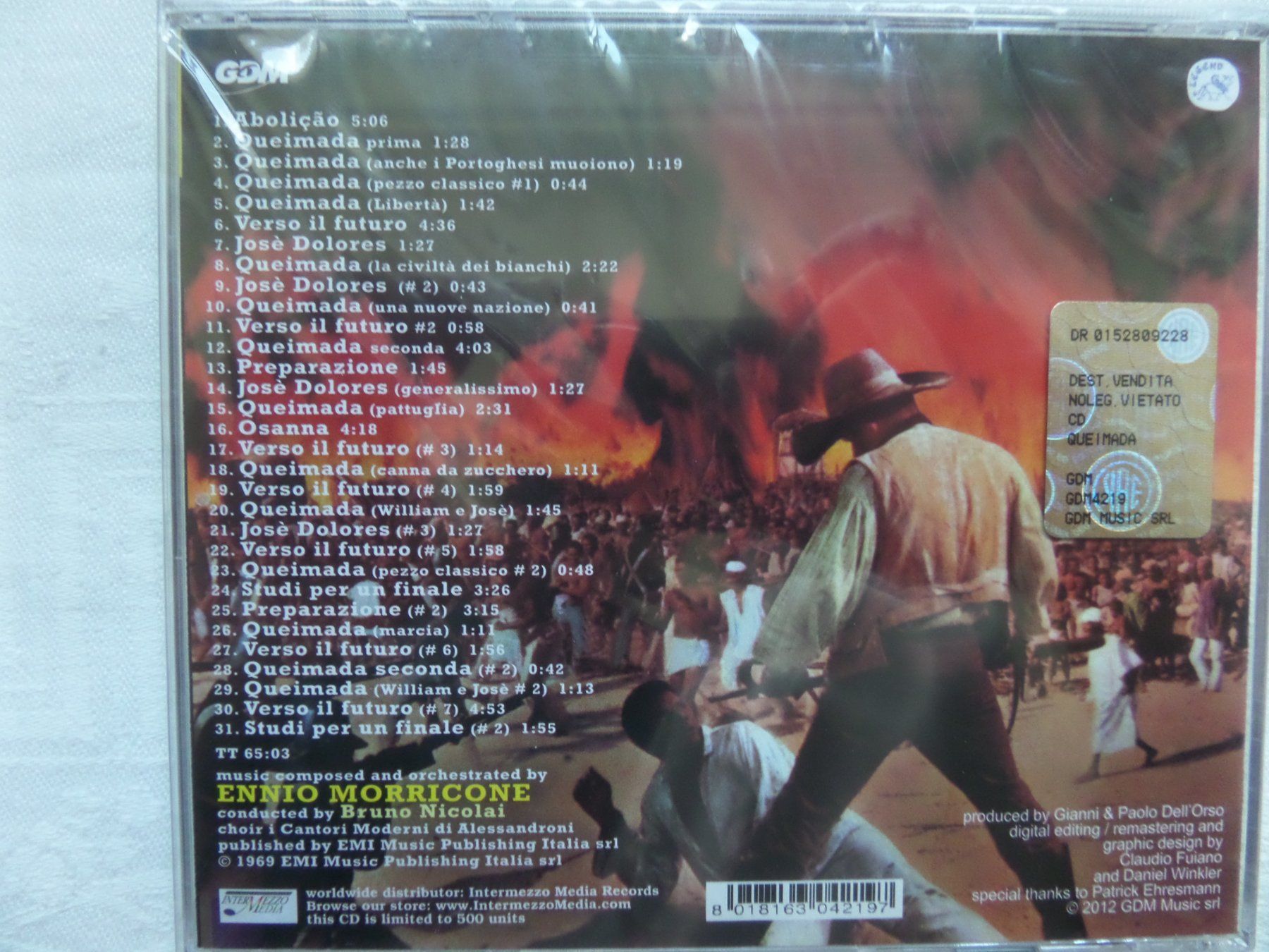 CD: Ennio Morricone - Queimada - Neue – Nuovo e nell'imballaggio originale da Genève venduto da CDLPBookS 1