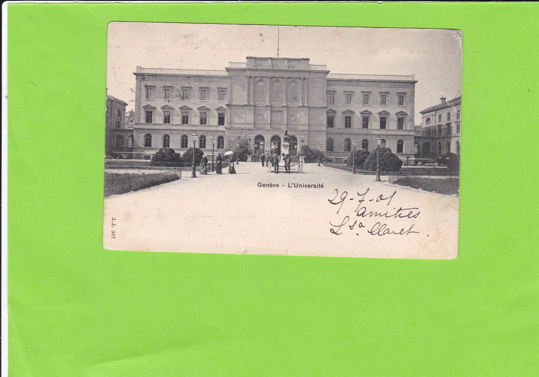Cartoline postali: Genève-L'Université--belebt – Usato da St. Peterzell venduto da neckertal