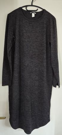 H&M Basic Kleid, Grösse L, Dunkelgrau, Top Zustand!