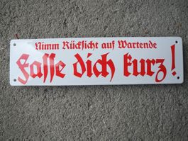 FASSE DICH KURZ...EMAILSCHILD
