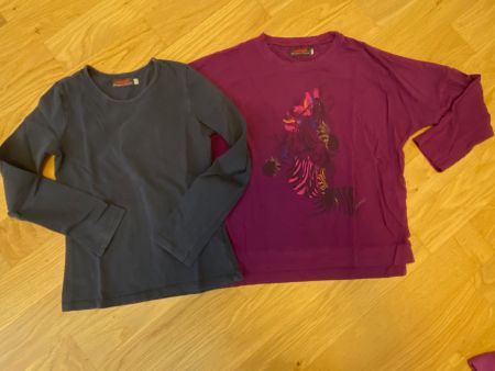 2xCATIMINI T-Shirt langarm, Gr 8/128 und 10/140
