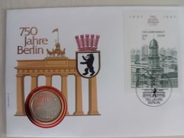 Muenzbrief Berlin 5 Mark 1987