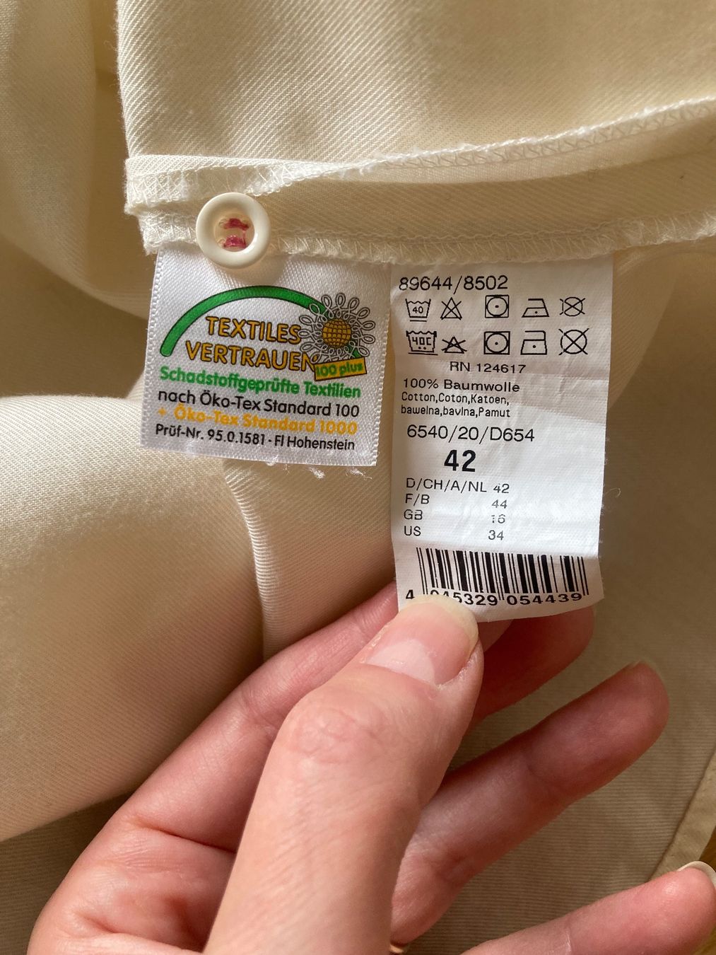 Eterna Camicette: Eterna Shirt cream size 42 – Usato da Zürich venduto da Maki333 4