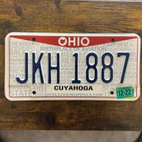 🇺🇸 U.S. Autoschild - Ohio JKH 1887 - ORIGINAL