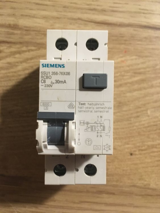 Siemens FI/LS-Schalter RCBO 1P+N 10kA TypA 30mA B10 - Sicherungsschalter Für Elektroinstallation