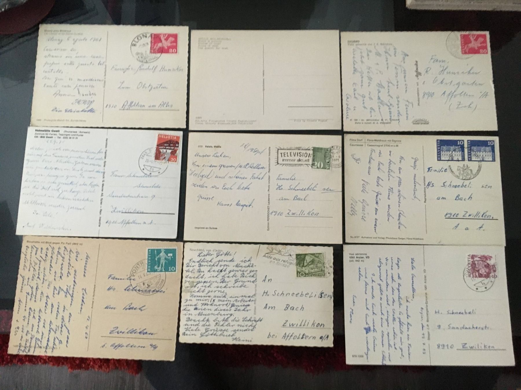 Cartoline postali: 9x ancienne carte Postale Postkarten CH – Usato da Grand-Lancy venduto da Dany1973 1