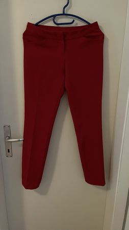 Rote Stoffhose, Gr. 34, Camila Casual, Herbst-Look!