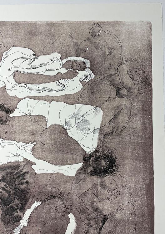 Hans Erni  grosse Lithographie im Druck signiert  Gr.76x56cm 5