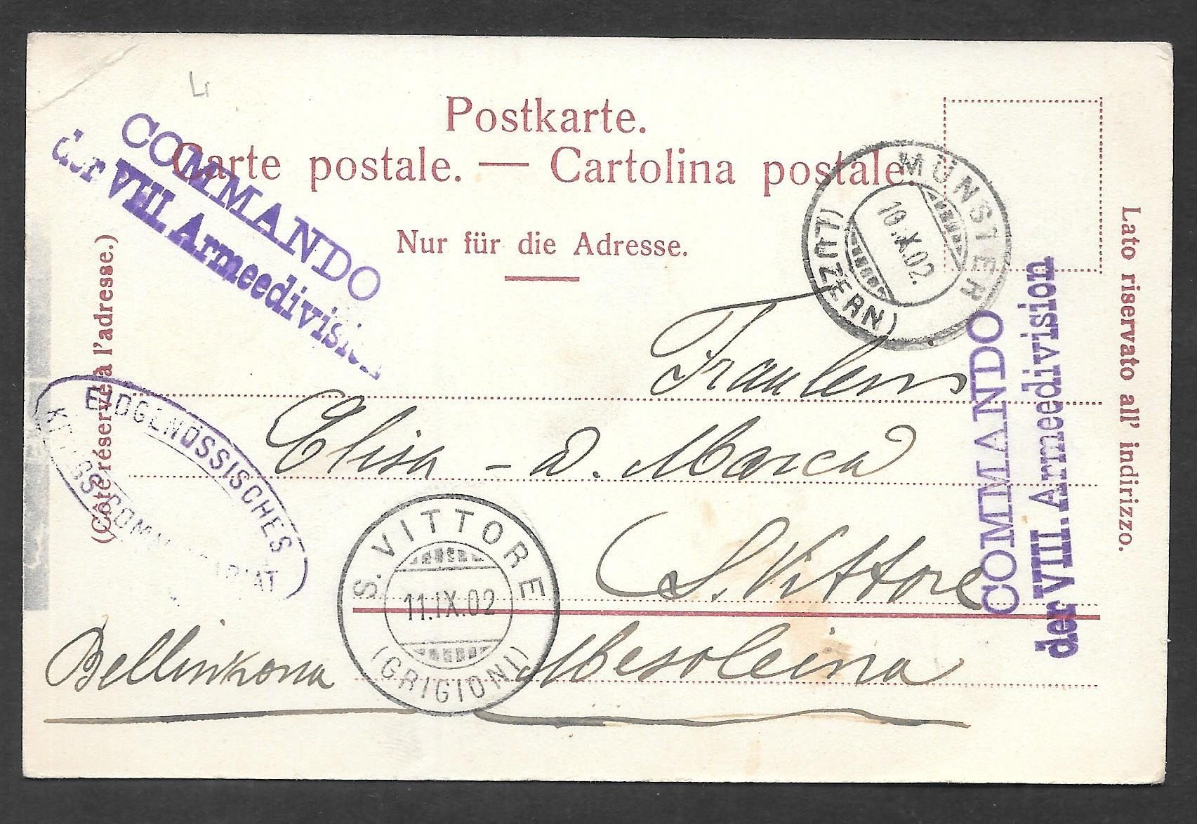 Cartoline postali: Beromünster Teilansicht Feldpoststempel – Usato da Olten venduto da clotaldi 1