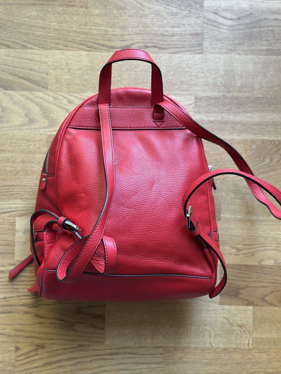 Michael Kors Zaini: Michael Kors Rucksack, Leder rot – Nuovo (secondo la descrizione) da Basel venduto da FatmaCan52 5