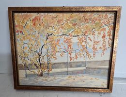 Aquarell „Herbstlicher Garten“ – signiert P. Eidenbenz