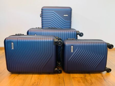 4 tlg Hartschalen Koffer BUNDLE wayBAG 2027 Modell BLAU NEU