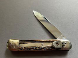Antikes Jagdmesser 114 mm Hirschhorn - Top Zustand - Rarität