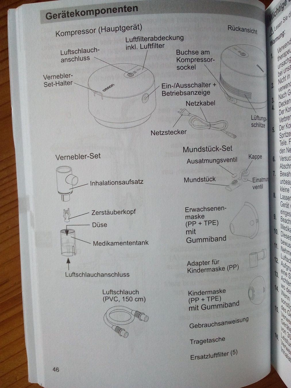 Omron Attrezzature mediche: Omron Kompressor-Inhalationsgerät NE-C28P – Usato da Biel/Bienne venduto da sumia 7